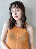 ラフミディアム_フェザーバングマッシュショート_8623