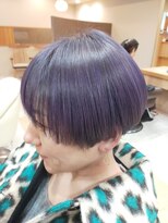 ヘアサロンアンドヘアメイクディー(hair salon hair make D)&nbsp;仙台D　プレミアムケアカラー×マッシュボブ×シンプルショート