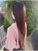 ロング×オレンジカラー