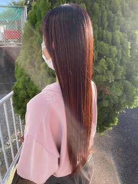 トムヘアー(TOM HAIR) ロング×オレンジカラー