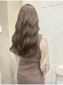 ダブルカラーミルクティーベージュケアブリーチハイトーンカラー