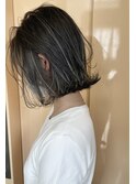 外国人風ハイライト/バレイヤージュ/グレージュ/アッシュ/ボブ