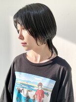 フォーク FOLK&nbsp;【FOLK】透明感ブルーブラック☆似合わせウルフショートボブ♪