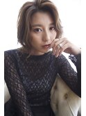 大人ナチュラル外ハネボブ/小顔くびれボブ/ナチュラルボブf
