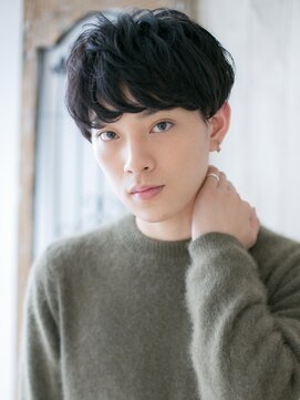 メンズヘア ビーセカンド 草加店(MENS HAIR B-2) ナチュラルな短髪パーマ刈り上げラウンドマッシュヘアーS草加