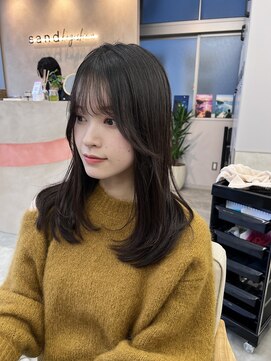 サンド 鹿児島中央(sand) @sei___sandミディアムレイヤー/レイヤーカット/鹿児島中央駅