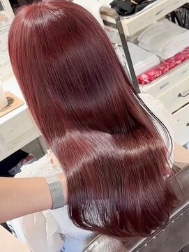 ハピネス 梅田茶屋町店(HAPPINESS) 韓国風ブリーチなしダブルカラーラベンダーピンクブラウンカラー