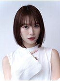 20代30代大人かわいい小顔くびれレイヤーカット黒髪前髪韓国風