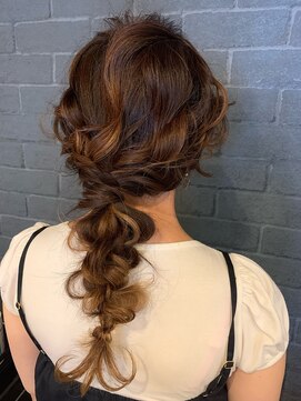 ヘアーメイクロージー 八軒店 (HAIR MAKE ROSY) 大人ショートミルクテーベージュハイライトレイヤーボブウルフ