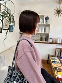 イメチェン　切りっぱなしボブ