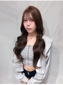 マロンベージュカラー×ワンホンヘア
