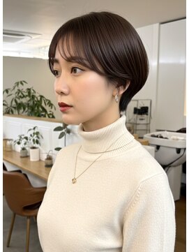 大人ショートボブ/マッシュショート/前髪あり/20代30代40代