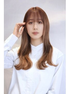 ロングレイヤー/フェイスレイヤー/ワンカール/シルキーベージュ