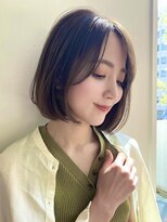 ハニーシブヤ(HONEY shibuya)&nbsp;ボブ/顔周り/ココアブラウン/脱白髪染め１