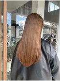艶髪ロング×20代ミルクティーベージュ