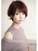 ミニウルフ×大人可愛いショート小顔フェザーバング20代30代40O