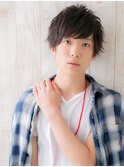 ≪mod's men≫黒髪でキマルこなれ感！くせ毛ショートマッシュL