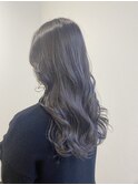 アッシュグレージュ・セミロング