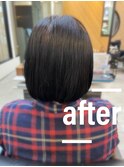 お手入れ簡単ふんわりボブ/30代/40代/50代