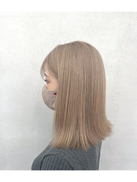 シェリ ヘアデザイン(CHERIE hair design) 福岡 ブリーチ ベージュ グレージュ ダブルカラー ハイライト