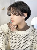 大人可愛い20代30代40代50代小顔ショートボブ丸みショートくびれ