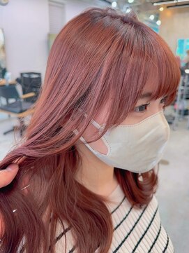 キラ 原宿(KILLA) インナーカラーイヤリングカラーダブルカラーピンクオレンジ◎