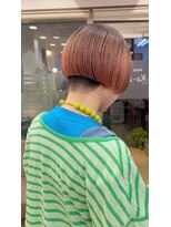 ホヌン 茅ヶ崎(Honnun)&nbsp;ハイトーン刈り上げ丸みショートボブ×20代30代40代/茅ヶ崎