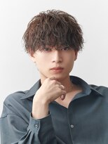 オーシャントーキョー 渋谷神南(OCEAN TOKYO) ハイライトミルクティーベージュツーブロックメンズマッシュ