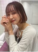 韓国前髪顔周り×切りっぱなしボブ【心斎橋/髪質改善】
