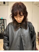 ヤーン(yearn) オレンジベージュ×ウェーブミディアム(伏見/栄/名駅/矢場町)