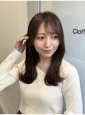 ロング/髪質改善縮毛矯正フェイスレイヤーショート韓国白髪
