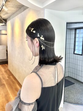 サンルーム(SUN room) タイトアレンジ/ボブアレンジ/金箔/バックカチューシャ/satsuki