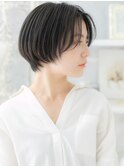 ■アッシュブラック丸みショートマッシュ314上尾20代30代40代