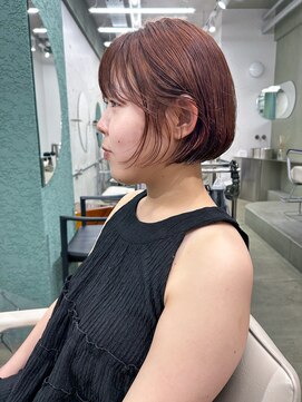 ダンボ(DUMBO) 【sayaca】オレンジブラウン/ブリーチなしカラー/秋カラー/ボブ