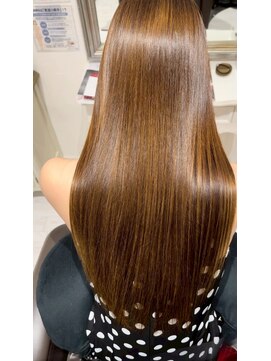 コルテ 倉敷西阿知店(CoRte.) フェミニンロング/オレンジベージュ/美髪ストレート/韓国風ヘア