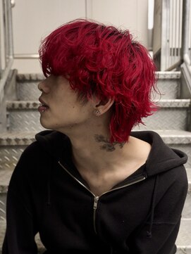 メゾンフォーメン(Maison for men) マッシュウルフ×レッドカラー