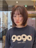 ミニウルフレイヤーカット顔周りカット前髪カット韓国ボブ/大宮