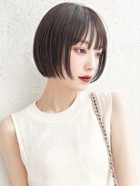 カバーヘア ブリス 北浦和(COVER HAIR bliss)&nbsp;切りっぱなしボブ/ダークアッシュ/小顔似合わせカットp北浦和