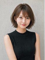ミラリー 横浜(Mirareee)&nbsp;大人ショートボブ丸みショートカットマッシュショート前髪あり