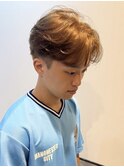 フェザーショート×ミルクティーブラウン