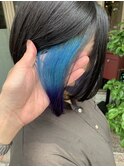 #インナーカラー #ブルーカラー #ボブ