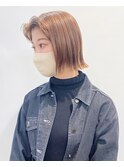 【松戸　石山】ハイトーン外はねボブ切りっぱなしボブ