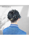 【FELICITA】無造作パーマ×抜け感ランダムハイライト