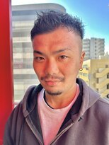 ロミーオム 本厚木(ROMMY. Homme)&nbsp;刈り上げフェード風短髪アップバングショートビジネスメンズヘア