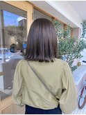 ナチュラルベージュ/外ハネボブ/酸性ストレート