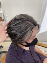 小顔 ネビージュ　グレージュハイライトカラー◎
