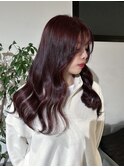 赤髪/ボルドー/ブリーチなしダブルカラー