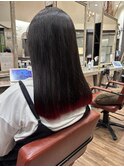 さりげない裾カラー
