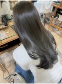 オリーブベージュ　髪質改善カラー