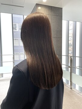 エルサフィロ ヨドヤバシ(el zafiro yodoyabashi) オリーブベージュ　ロングヘア